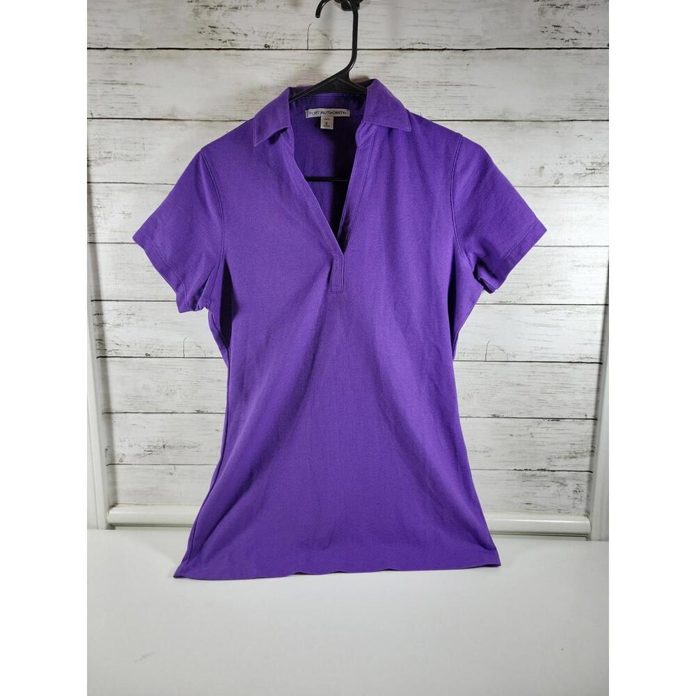 Port Authority Purple V-Neck Polo Women’s Small NEW Casual Wear